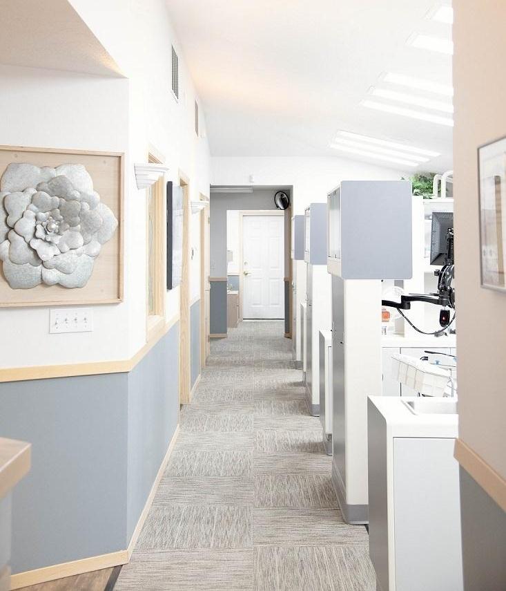 Clean, modern dental office interior designed for comfortable patient care in Spokane, WA