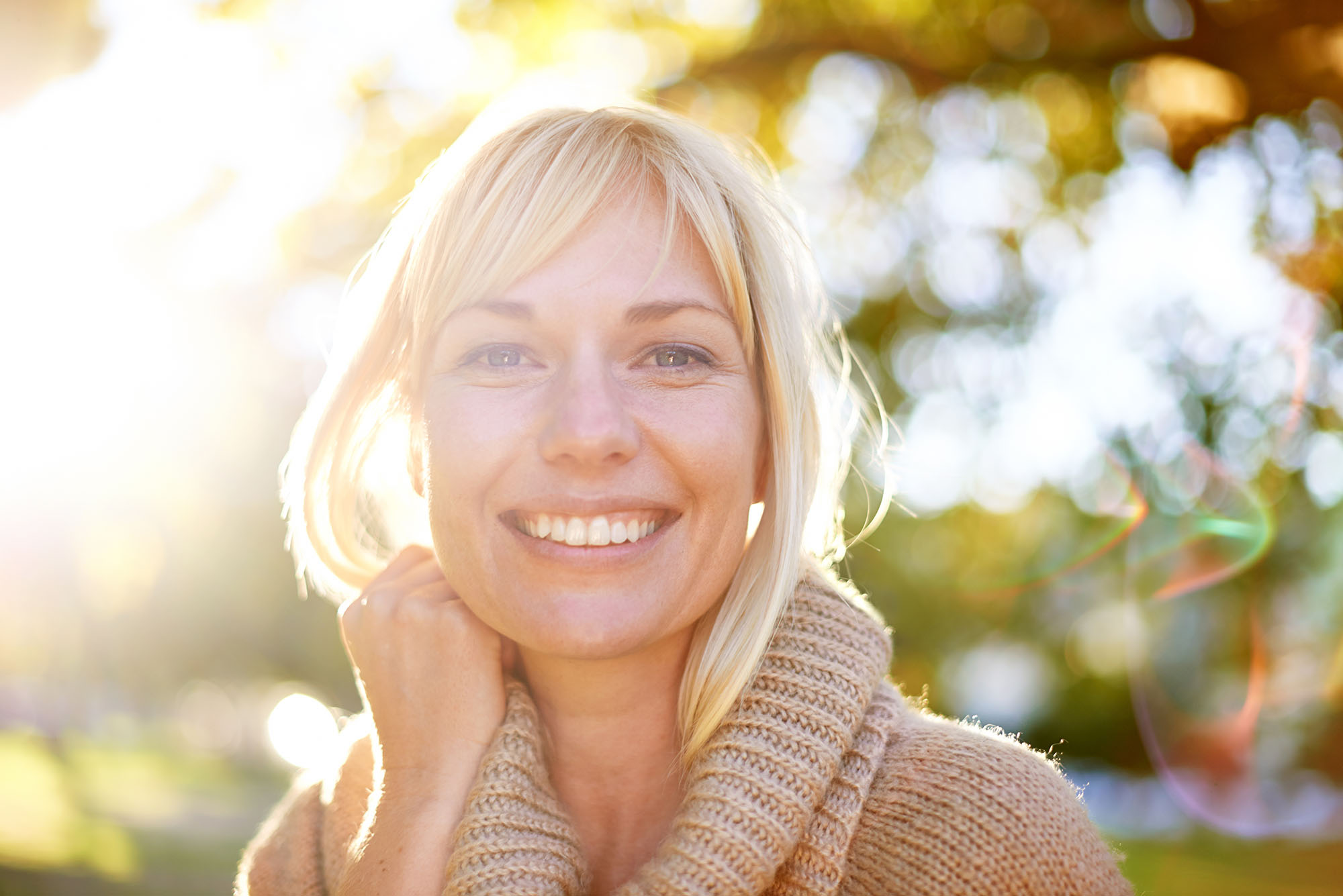 Woman with a bright, healthy smile after dental care in Spokane, WA